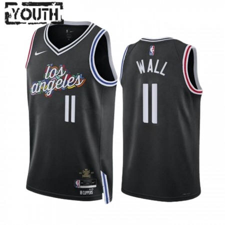 Dres Los Angeles Clippers John Wall 11 Nike 2022-23 City Edition Crno Swingman - Dječji